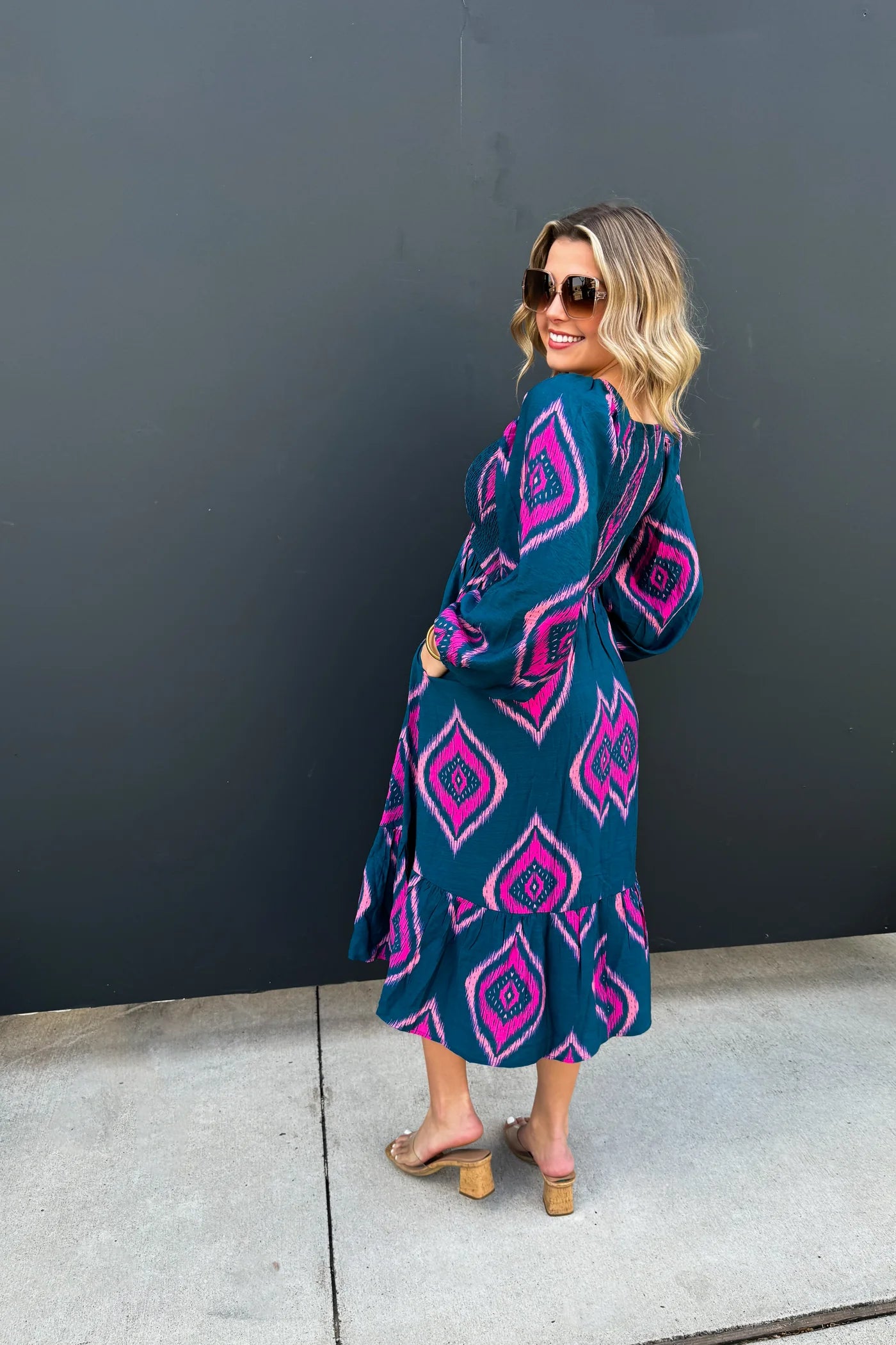 EVERLY SMOCKED TOP DRESS