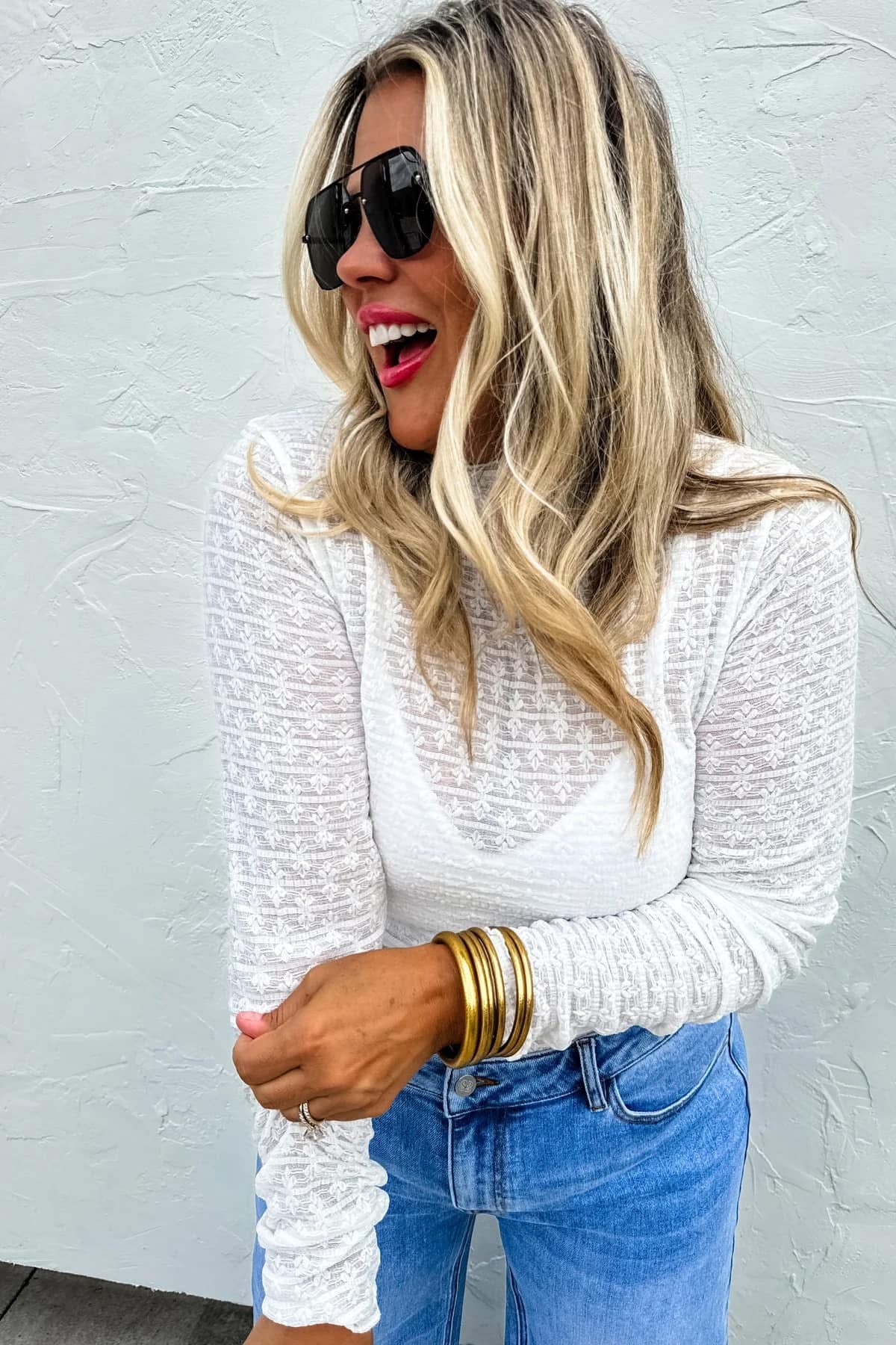 WHITE JULIETTE LACE TOP