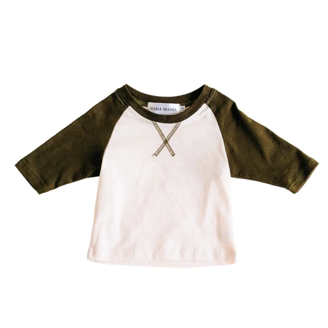 Raglan Baseball Tee Green