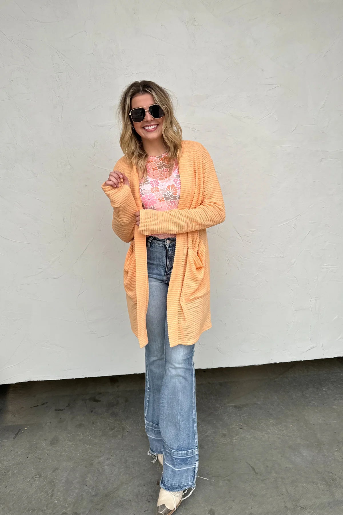 ORANGE PRETTY PASTELS LOLA CARDIGAN