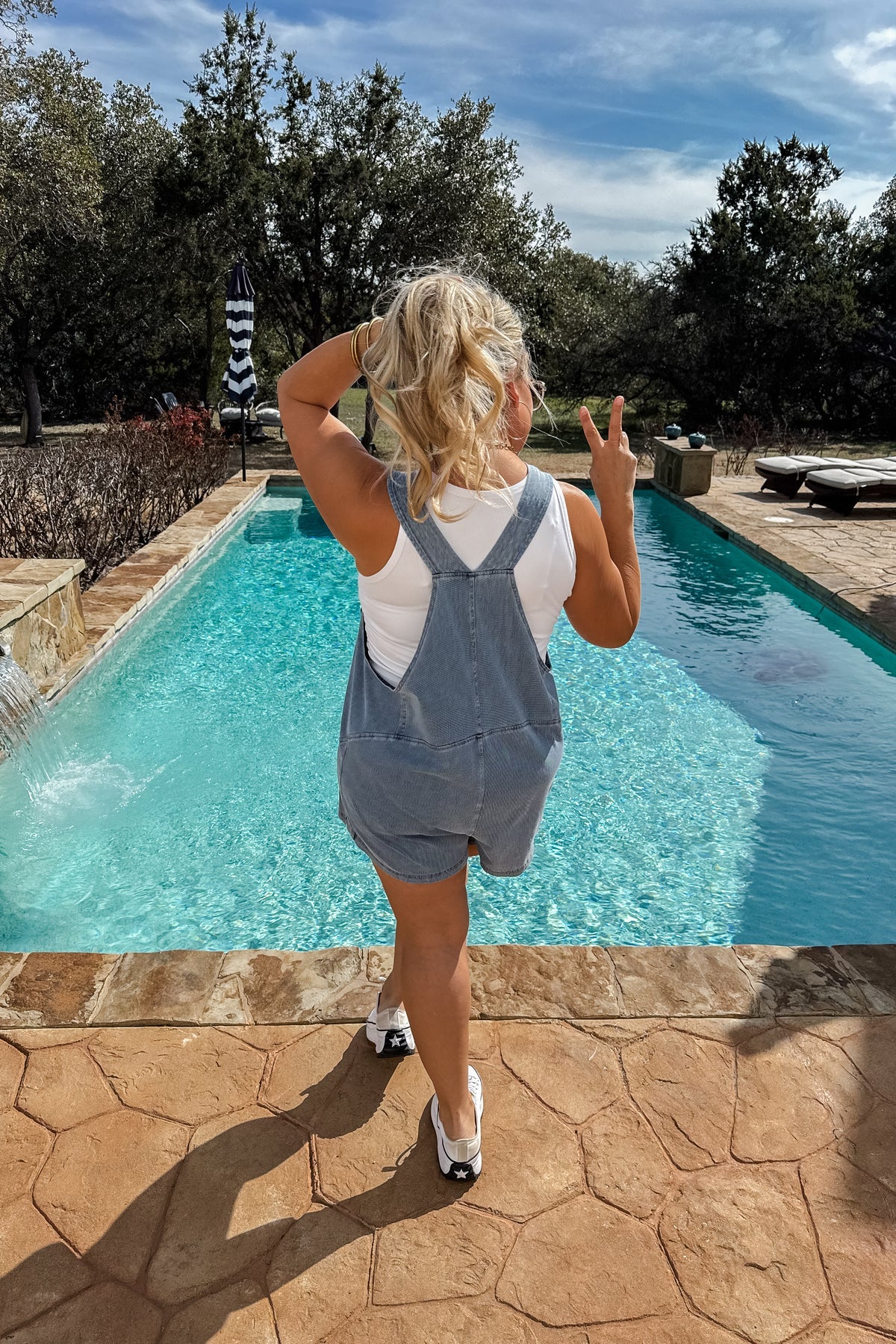 DAYDREAM DENIM ROMPER