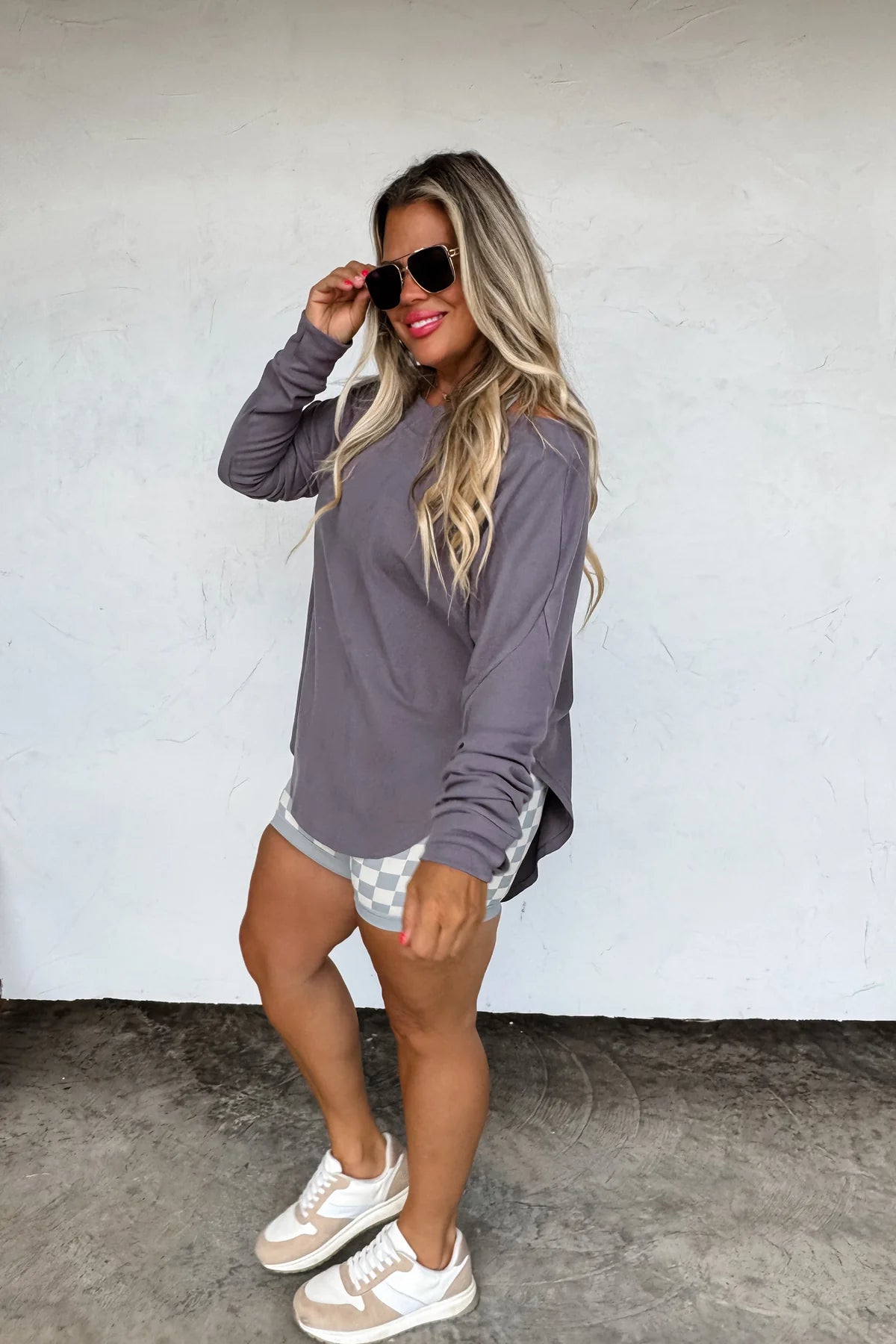 GREY FALL ZOEY ATHLEISURE TOP