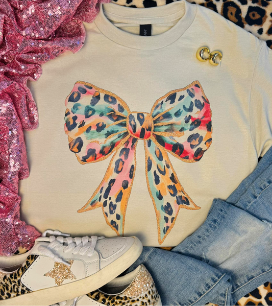 KIDS COLORFUL CHEETAH BOW