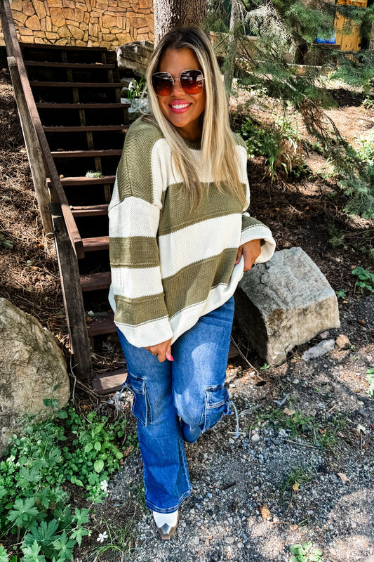 KADIE STRIPE KNIT SWEATER