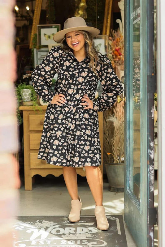 Abstract Floral Dress