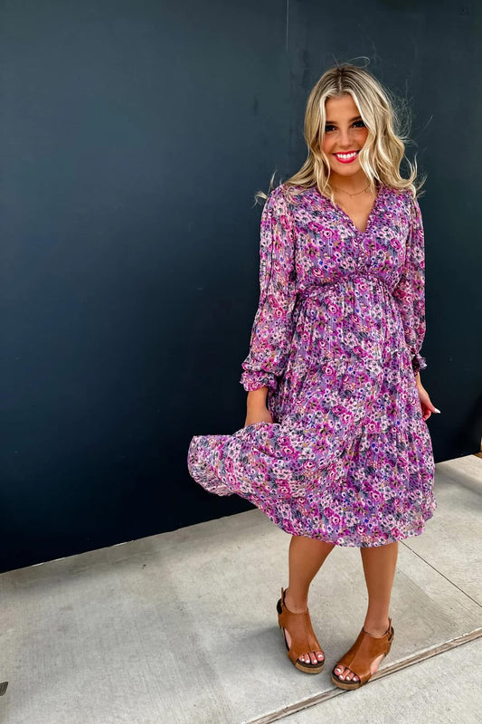 Purple Floral Dress