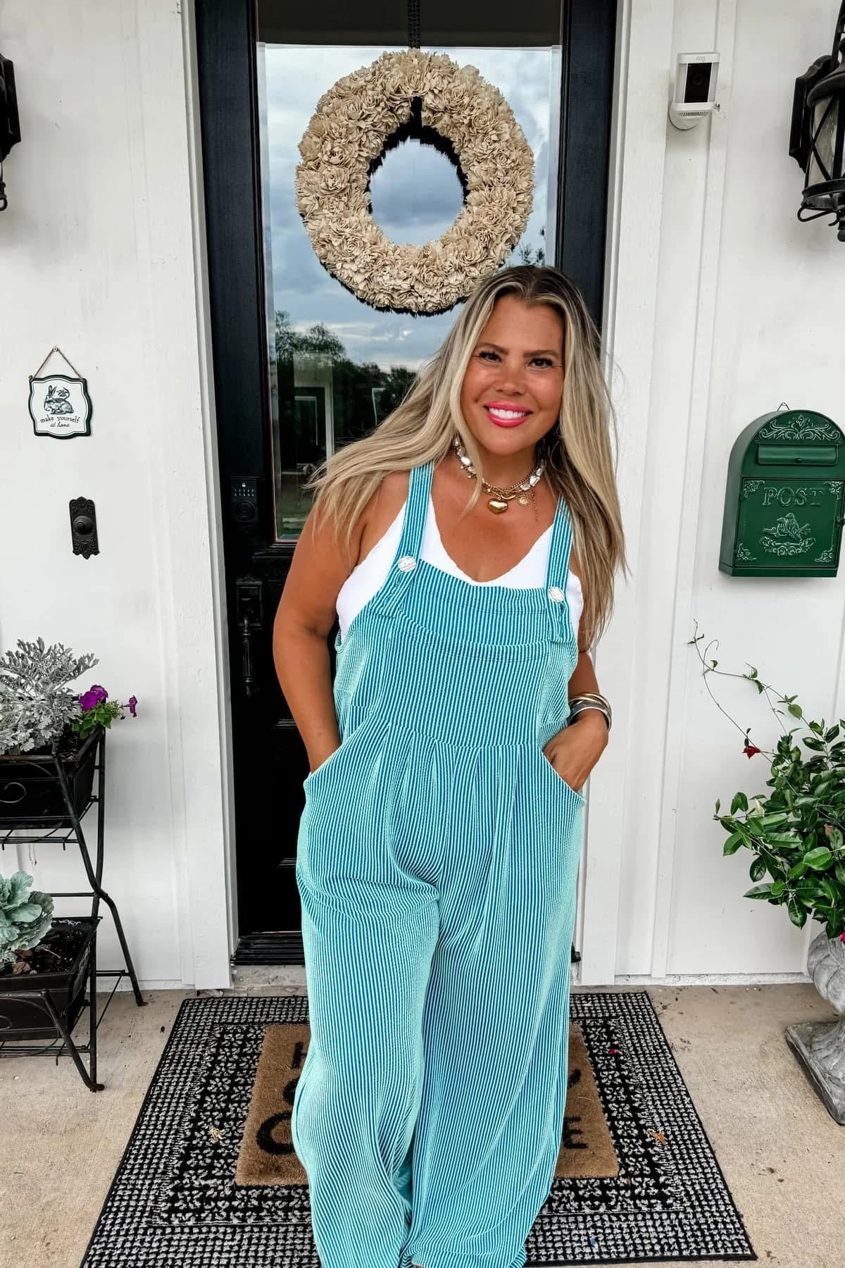 TEAL KARLI OVERALLS