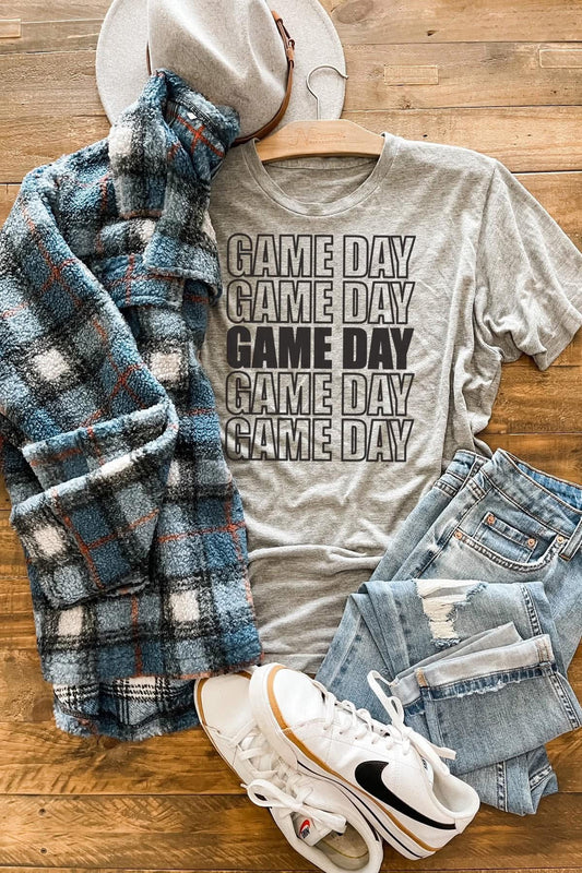 GAMEDAY GREY GRAPHIC TEE