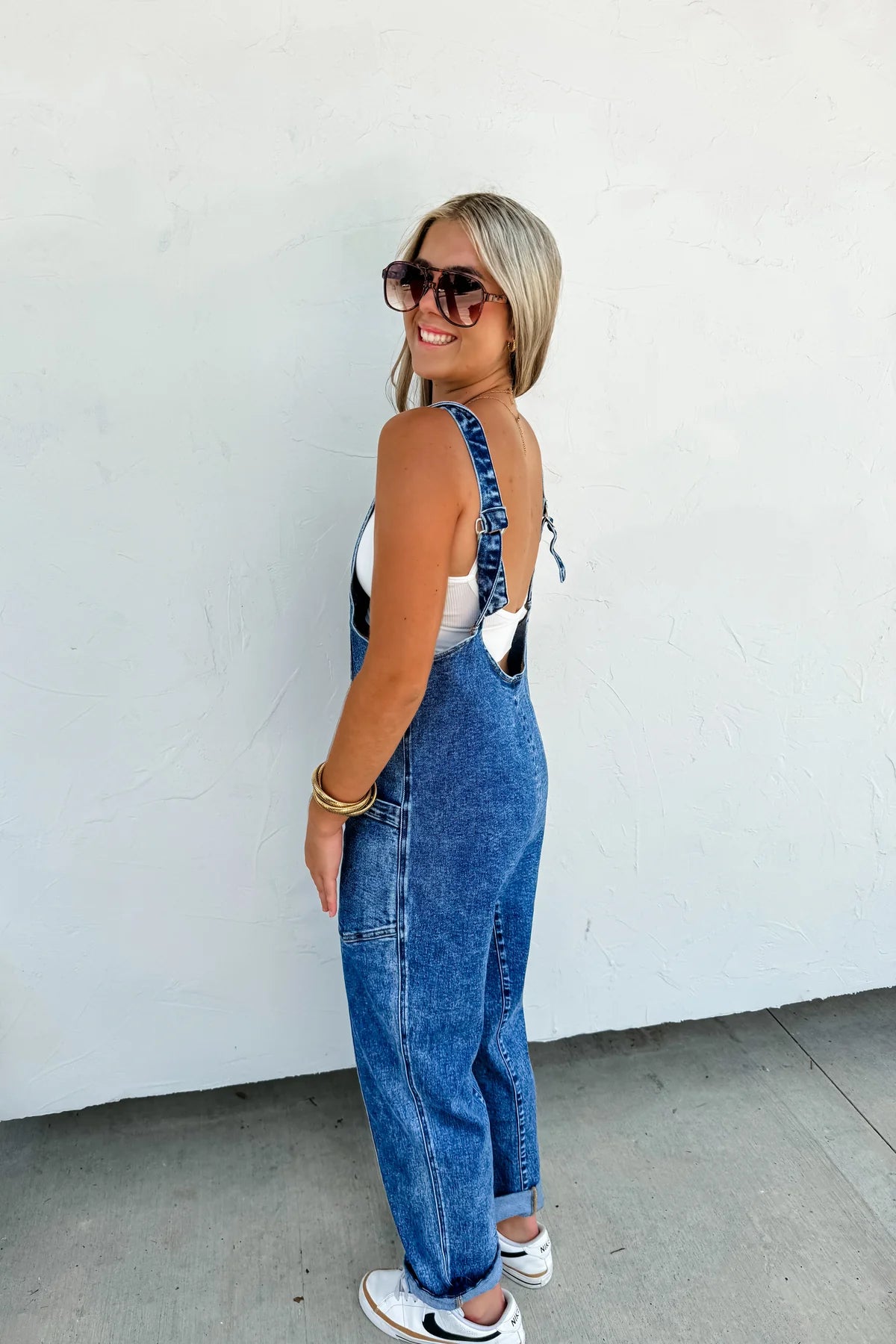 BRITTE DENIM ROMPER OVERALLS