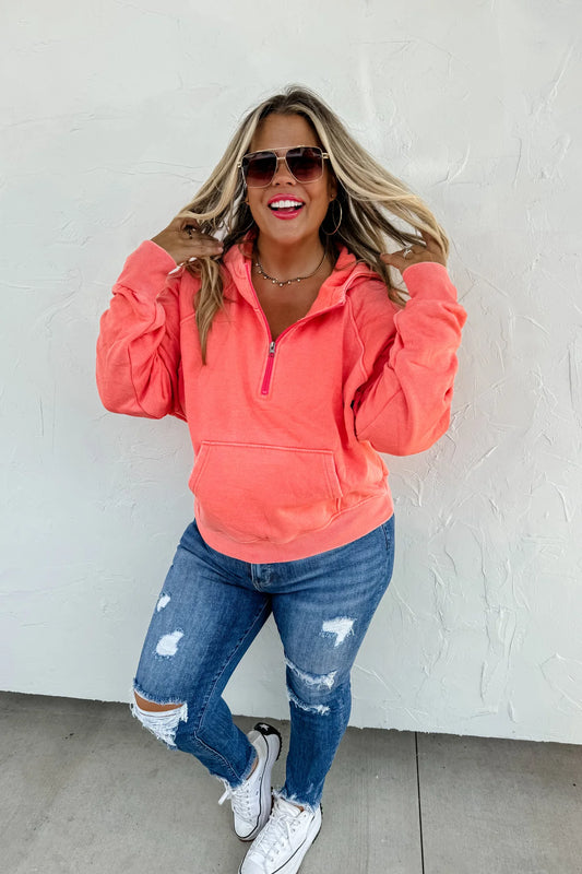 CORAL FALL EASY DOES IT PULLOVER