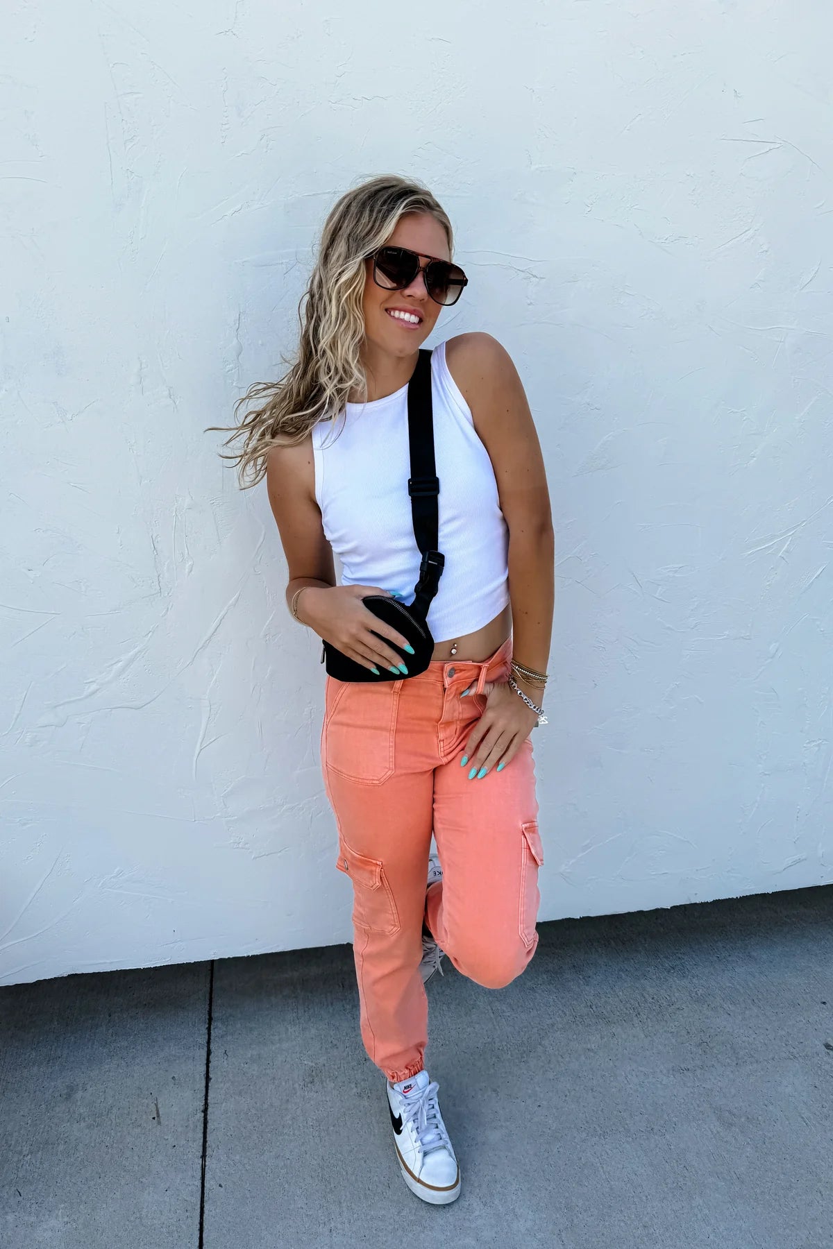 Coral Quinn Cargo Joggers