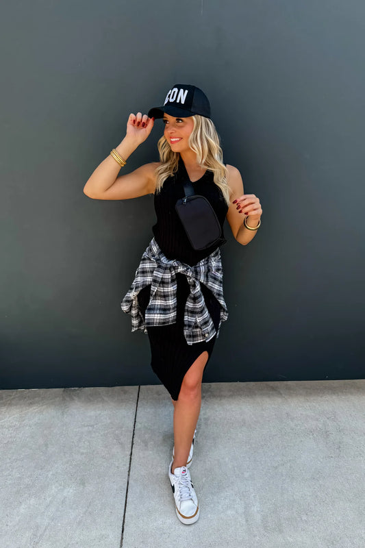 BLACK LIVVY SWEATER DRESS