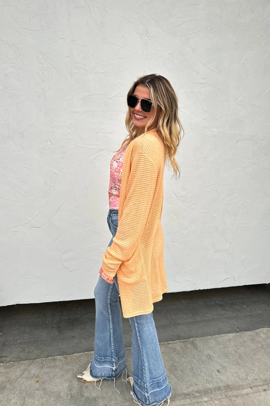 ORANGE PRETTY PASTELS LOLA CARDIGAN
