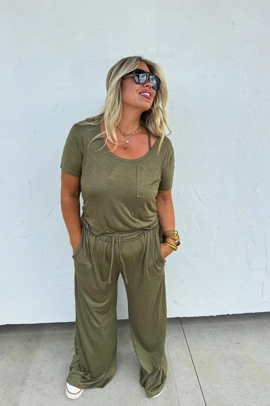 Olive Green Lounge Set