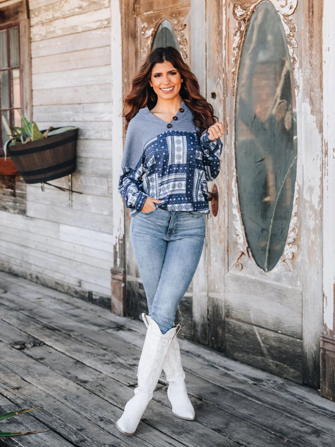 SWEETLY THINKING HENLEY SHIRT