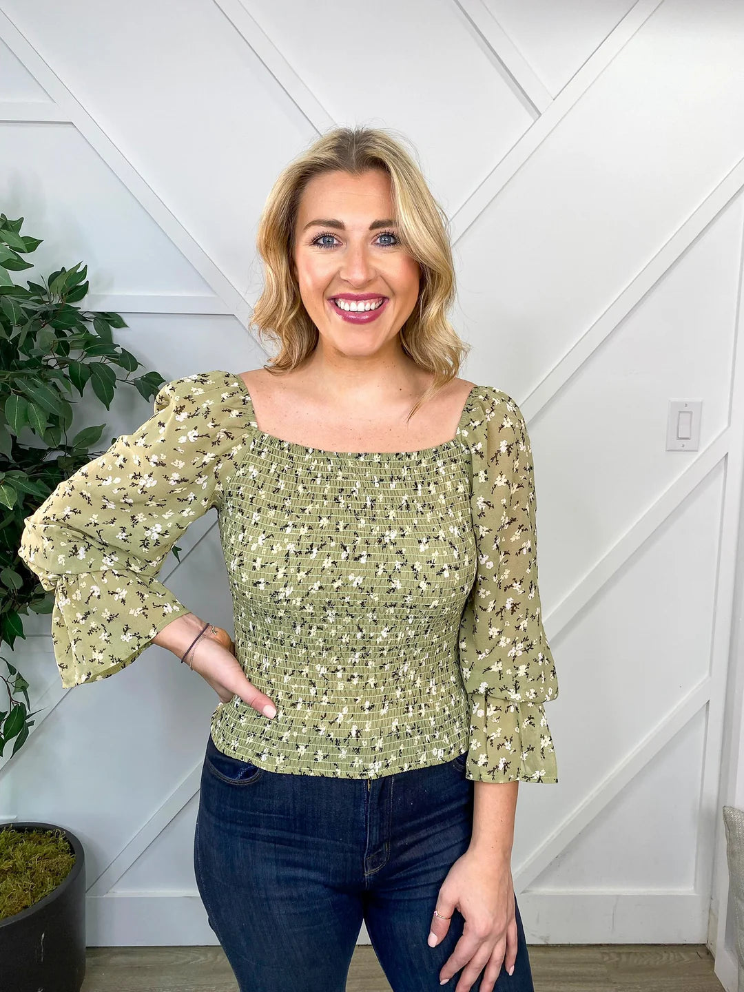 That 90s Top Floral Print Sage