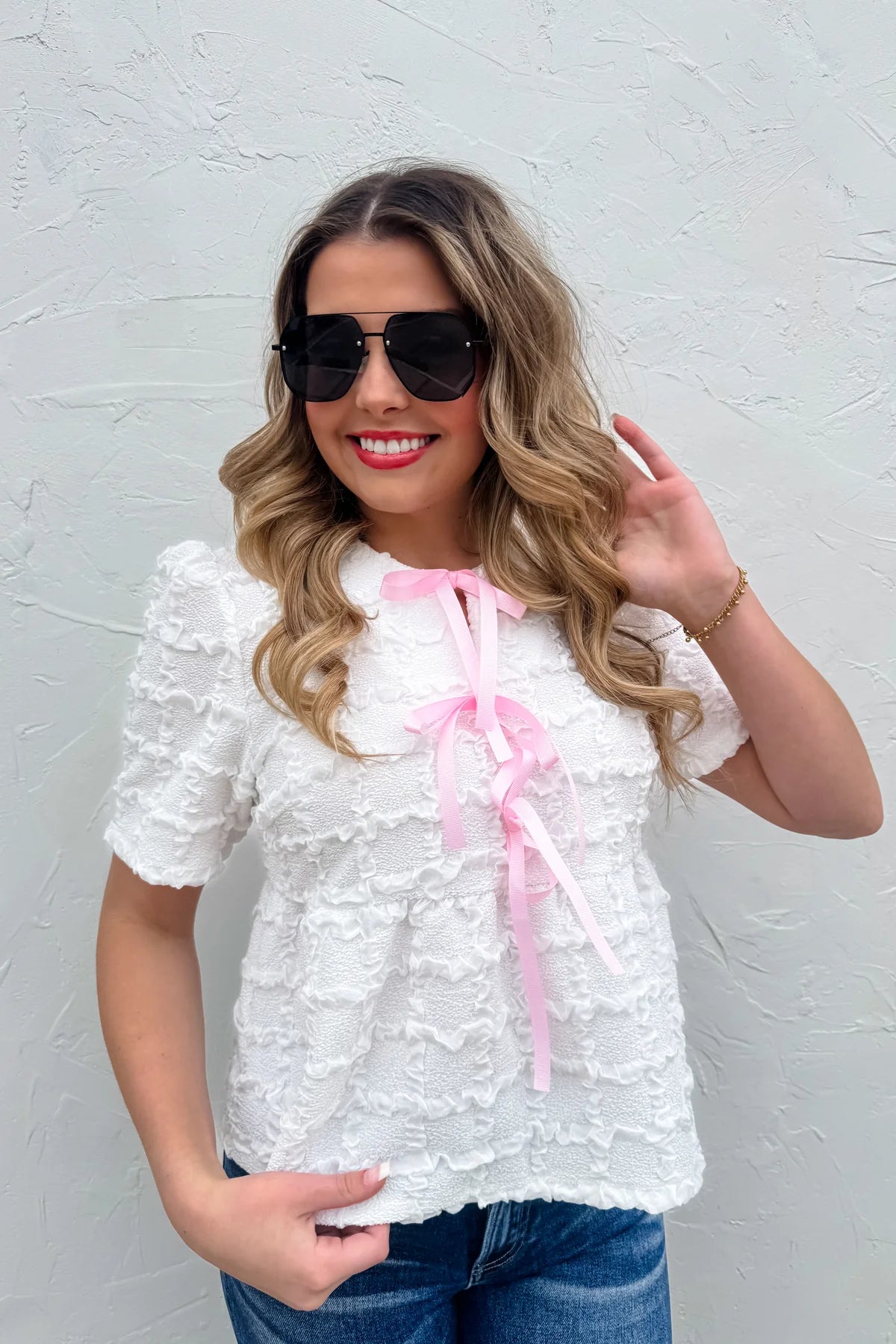 GRACIE BOW FRONT TOP