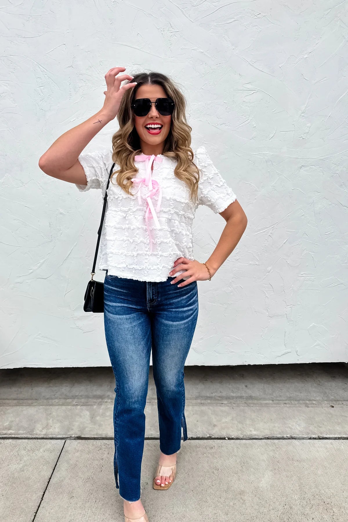GRACIE BOW FRONT TOP